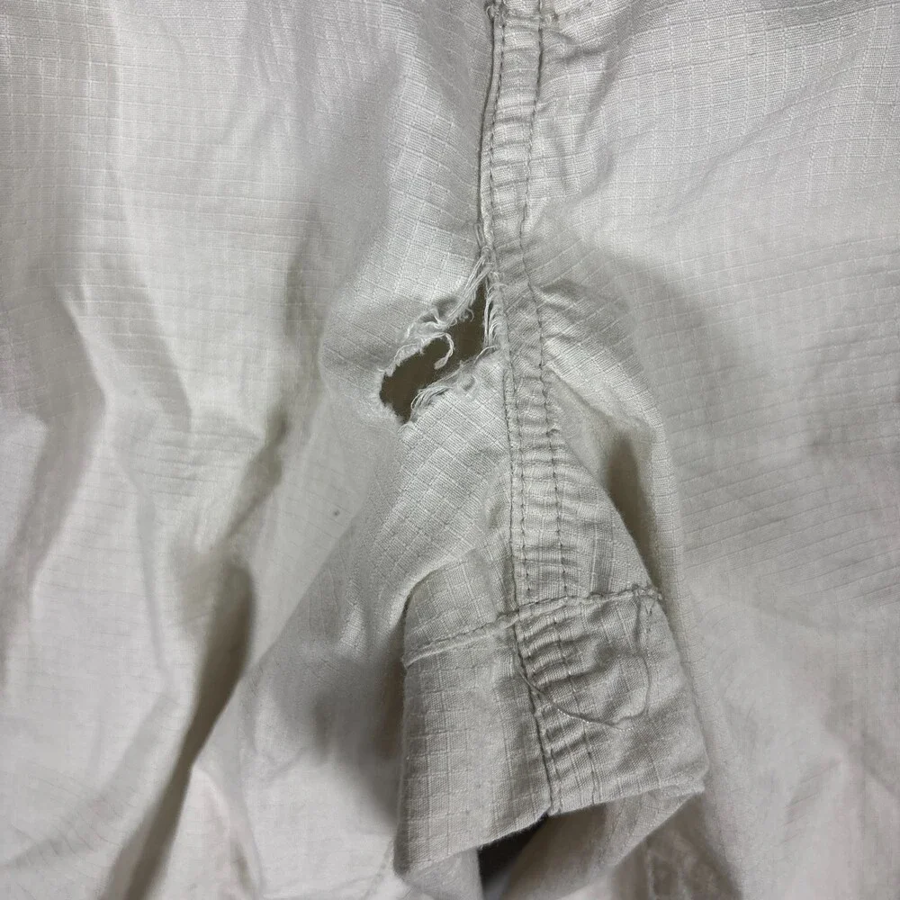 VIntage Chaps Men’s Lightweight Cotton Ripstop Cargo Pants White Cream 38x30